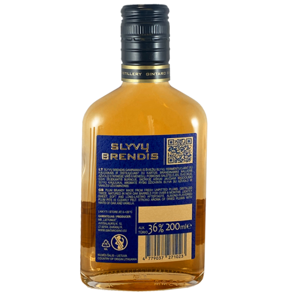 Slyvų Brendis 0,2 l, Alk.36%. - Image 2