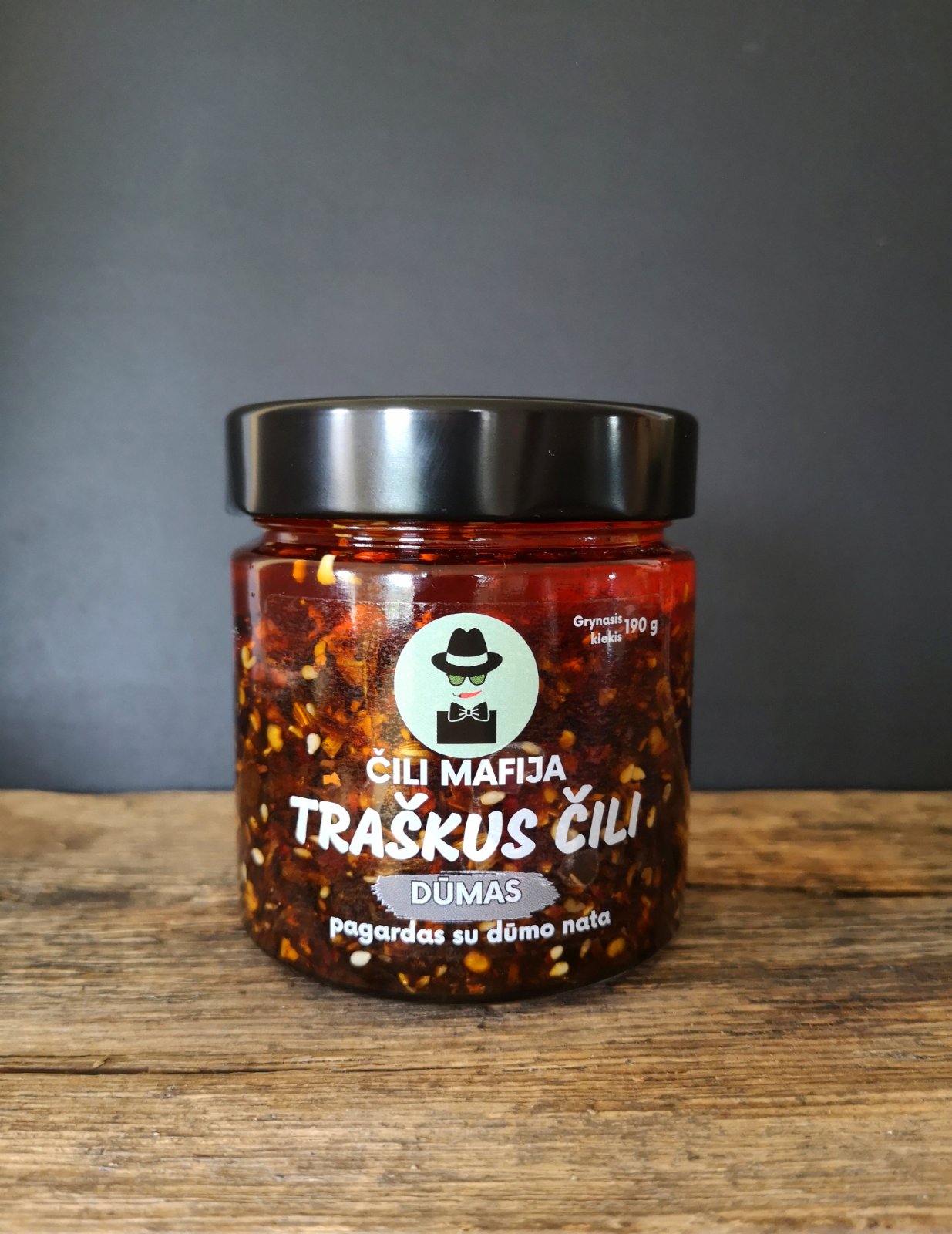 Traškus Čili aliejus DŪMAS, 190 g