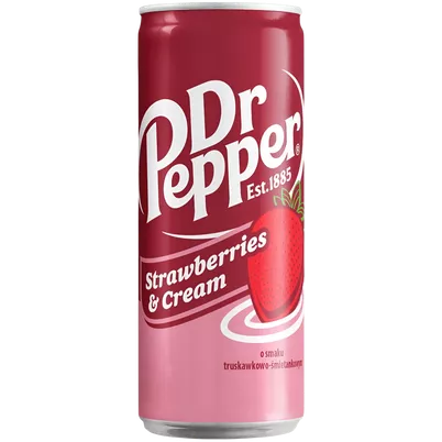 Gazuotas gaivusis gėrimas DR PEPPER (STRAWBERRIES & CREAM), 330ml